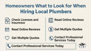 Homeowners What to Look for When Hiring Local Plumbers