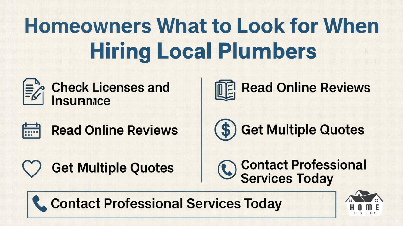 Homeowners What to Look for When Hiring Local Plumbers
